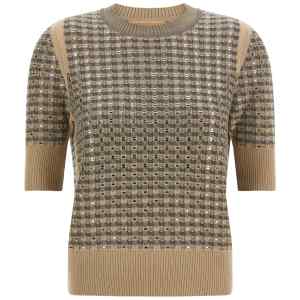 Ermanno Scervino Check Knit With Crystals
