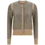 Ermanno Scervino Check Cardigan With Crystals