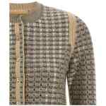 Ermanno Scervino Check Cardigan With Crystals