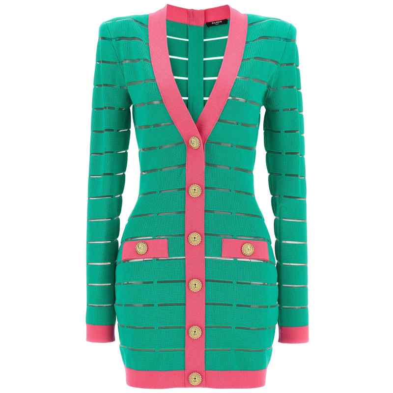 Balmain Two-tone Knit Dress