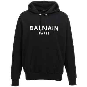 Balmain Logo Print Hoodie
