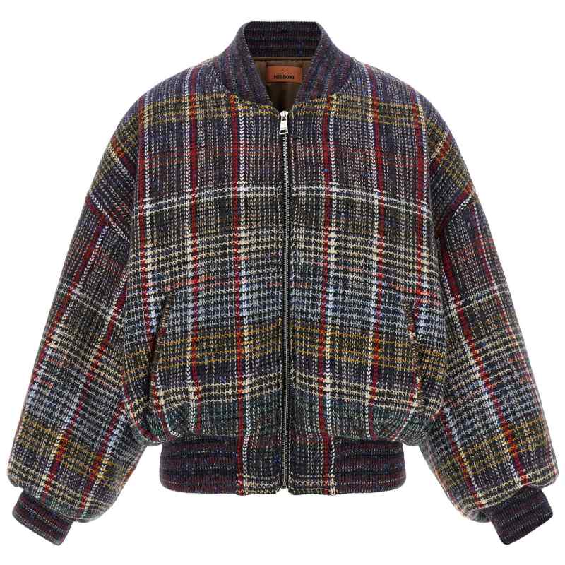 Missoni Check Pattern Bomber Jacket