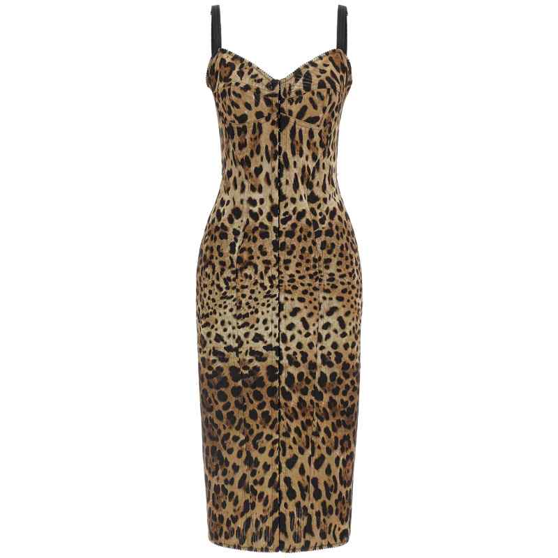 Dolce & Gabbana Animal-print Corset Dress