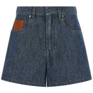 Fendi Chambray Denim Shorts