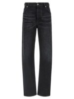 Fendi Yellow Stitching Jeans With Visible Thread