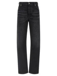 Fendi Yellow Stitching Jeans With Visible Thread