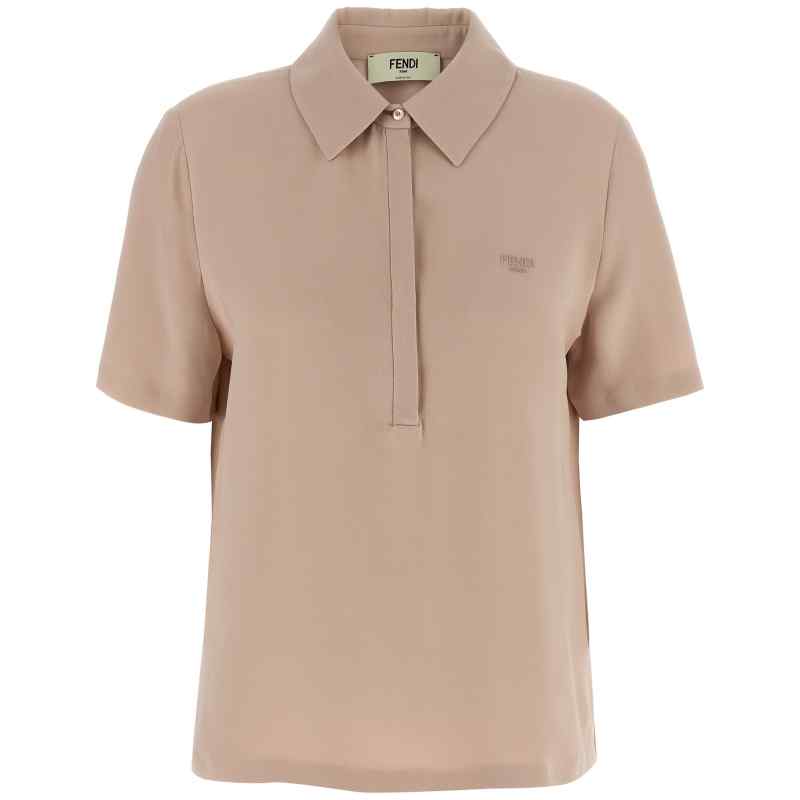 Fendi Silk Polo Shirt