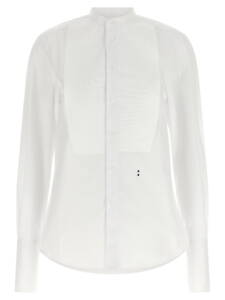 Fendi Poplin Shirt With Plastron Piqué