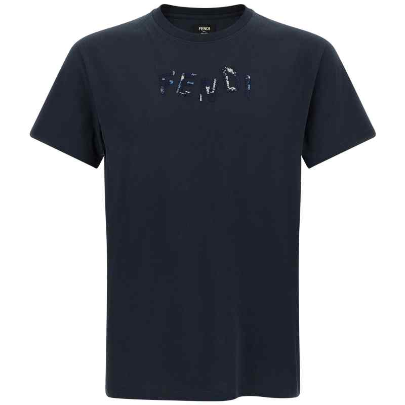 FY1319AUOBF0PTH_01_M_2026-08-31T08-03-36.866Z-1 Fendi Logo Embroidery T-shirt