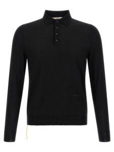Fendi Yellow Stitching Polo Shirt With Visible Thread