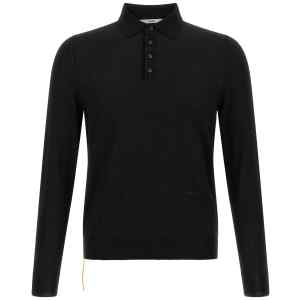 Fendi Yellow Stitching Polo Shirt With Visible Thread