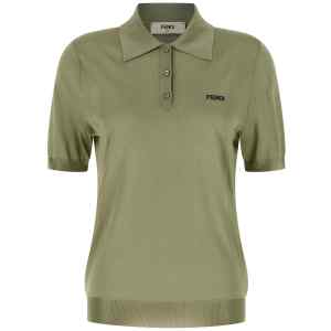 Fendi Shiny Viscose Polo Shirt