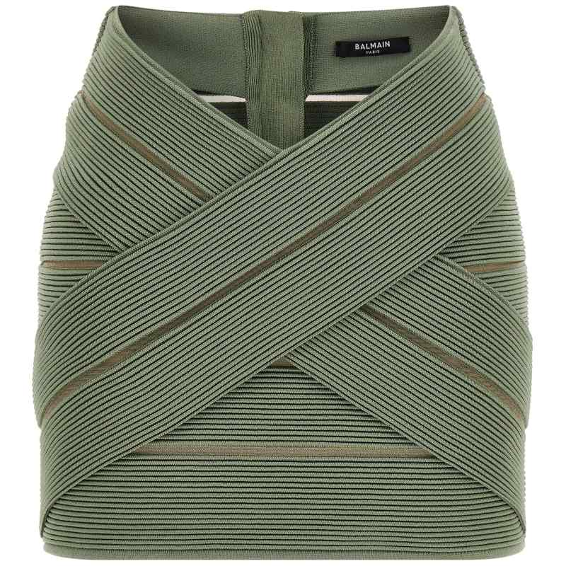 GF0LBB48KJ757EU_01_M_2026-03-10T09-54-33.829Z Balmain V-shaped Waist Skirt