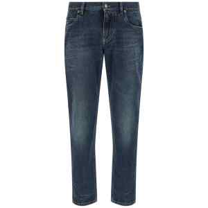 Dolce & Gabbana Logo Embroidery Jeans