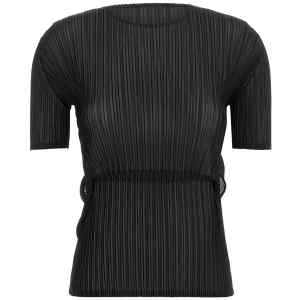 Issey Miyake Sheer Slit Pleats Top