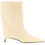 Jil Sander Craquelé Leather Ankle Boots