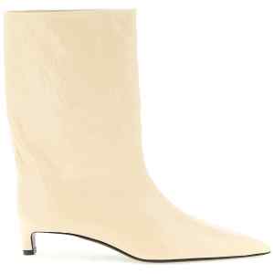 Jil Sander Craquelé Leather Ankle Boots