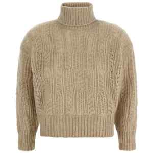 Agnona Openwork Turtleneck Sweater