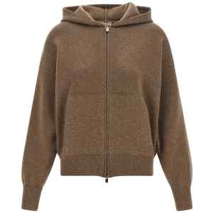 Agnona Zipped Hooded Sweater
