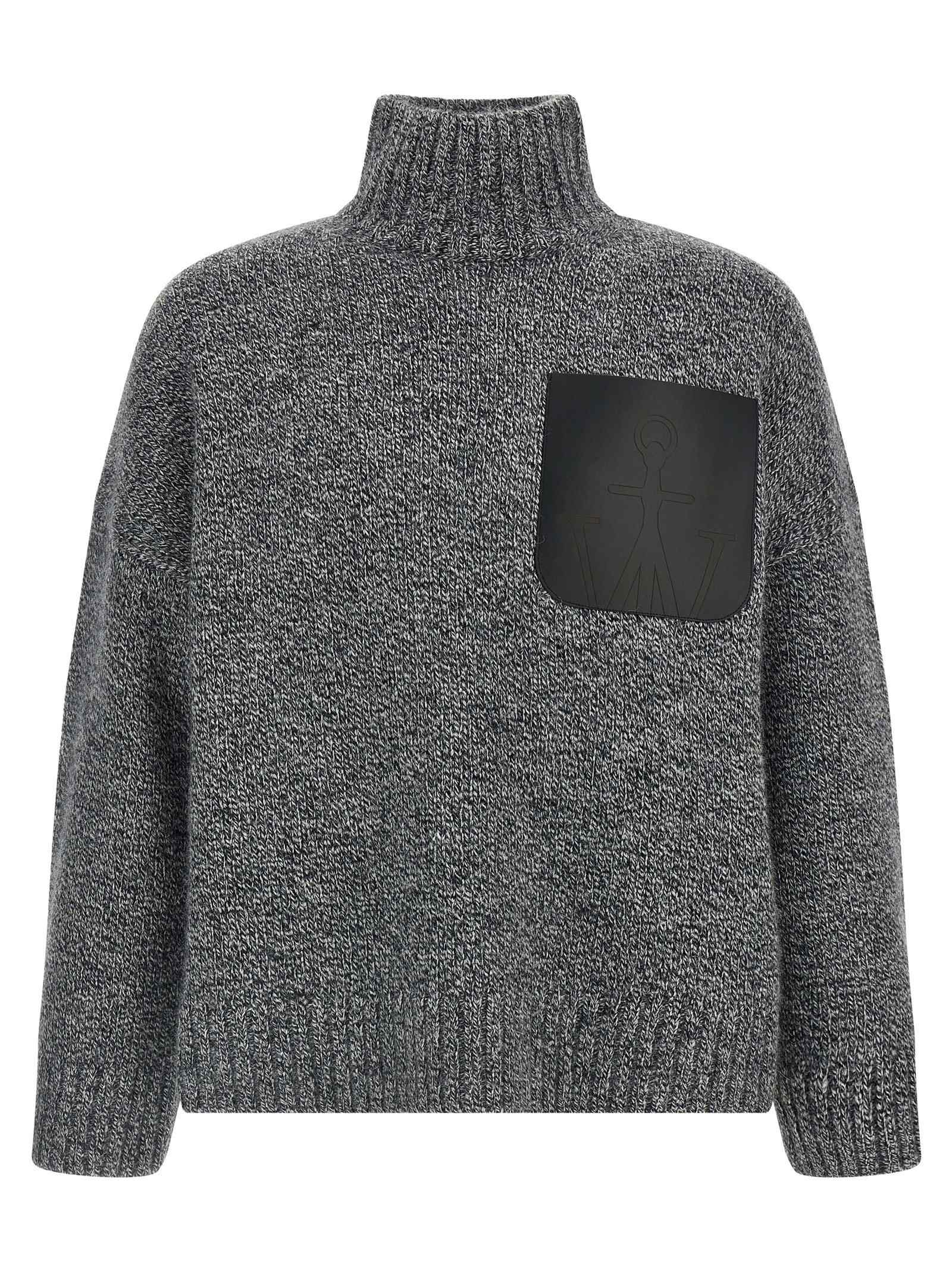 J.w.anderson Leather Patch Pocket Sweater