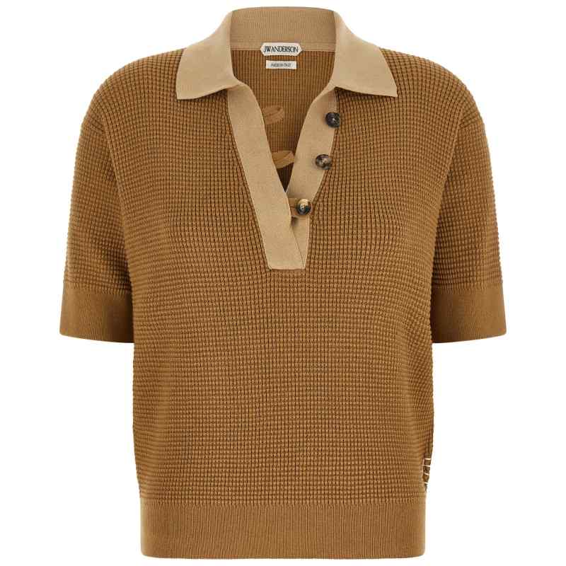 KW1569YN0535175_01_M_2026-07-14T08-40-58.72Z J.w.anderson Waffle Stitch Polo Shirt