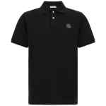 Moncler Leather Logo Patch Polo Shirt