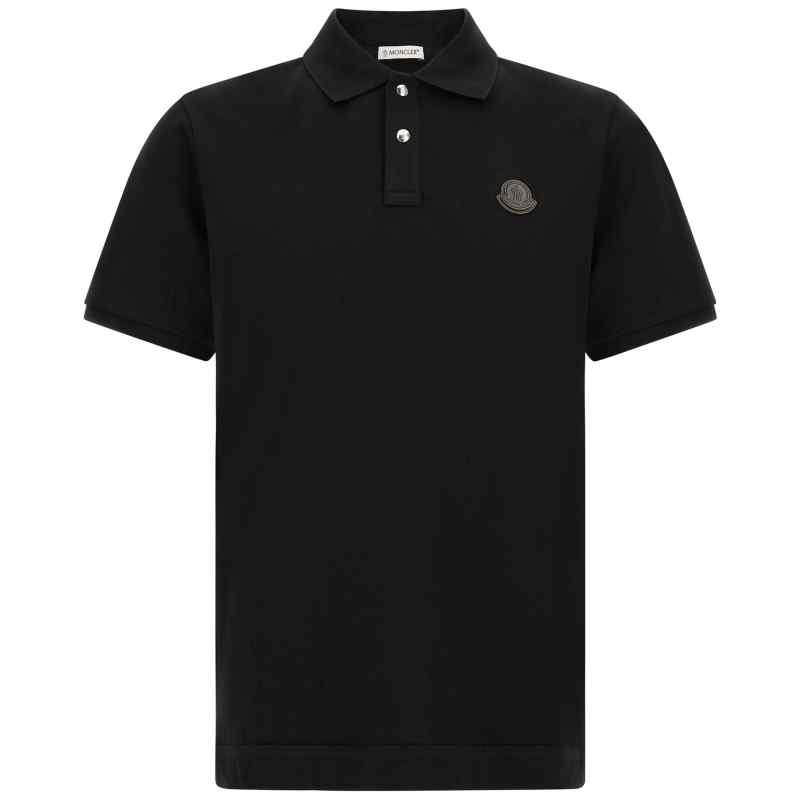 L20918A0001384556999_01_M_2026-07-14T08-41-43.685Z Moncler Leather Logo Patch Polo Shirt