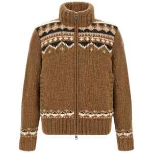 Moncler Geometric Bouclé Cardigan