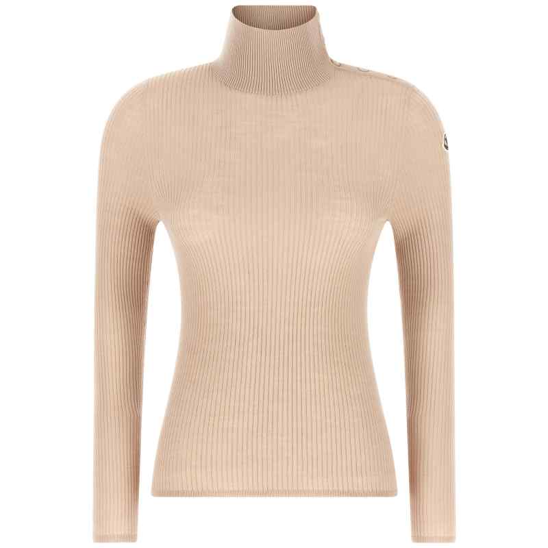 Moncler Textured Wool Turtleneck Sweater