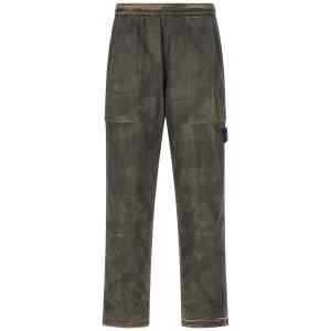 Stone Island Printed Pants With Logo Badge