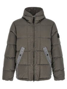 Stone Island Crumpled Effect Down Jacket