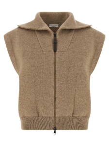 Brunello Cucinelli Shiny Zipper Pull Vest