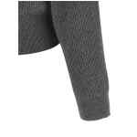 Brunello Cucinelli Ribbed Cardigan With Leather Detail