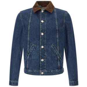 Brunello Cucinelli Denim And Suede Jacket