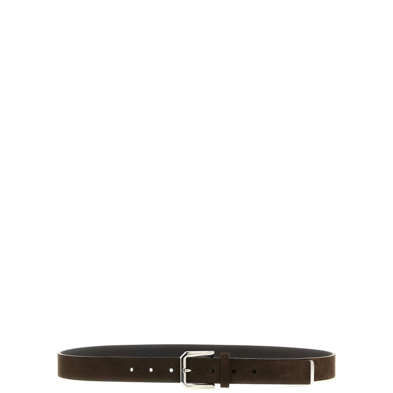 Brunello Cucinelli Inverted Leather Belt