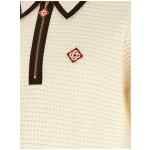 Casablanca Waffle Stitch Knit Polo Shirt
