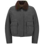 Brunello Cucinelli Shearling Collar Cropped Jacket