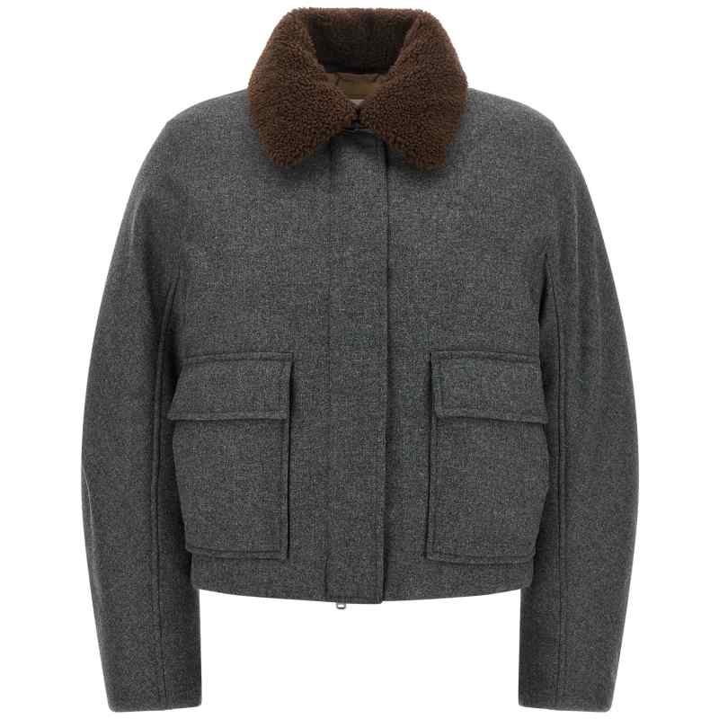 MB1623800C032_01_M_2026-06-19T05-30-27.419Z Brunello Cucinelli Shearling Collar Cropped Jacket