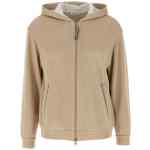 Brunello Cucinelli Precious Zipper Pull Hoodie