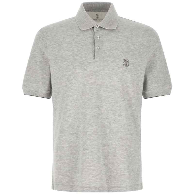 Brunello Cucinelli Logo Piqué Polo Shirt