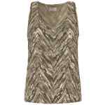 Brunello Cucinelli Dazzling Chevron Embroidery Top
