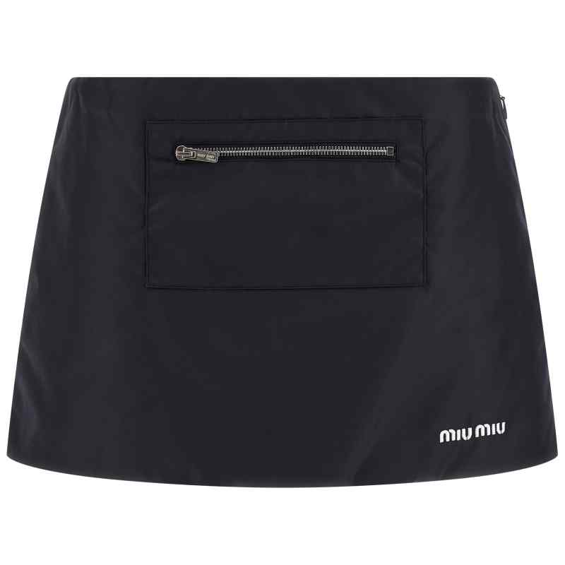 MG2583SOOO181AF0008_01_M_2025-11-11T08-08-17.273Z Miu Miu Nylon And Fleece Skirt