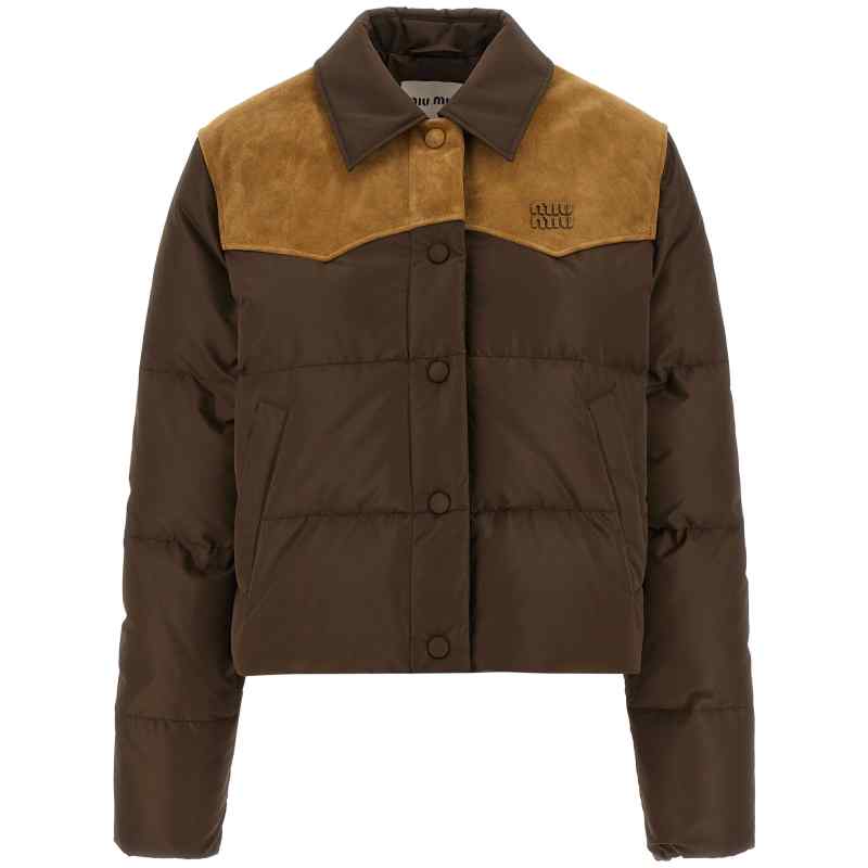 ML1371SOOO18Q0F0201_01_M_2026-02-17T09-56-25.192Z Miu Miu Pongé Tec Down Jacket