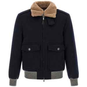 Brunello Cucinelli Cashmere Bomber Beaver