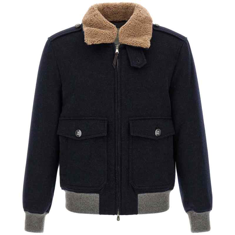 Brunello Cucinelli Cashmere Bomber Beaver
