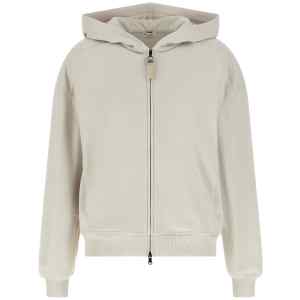 Brunello Cucinelli Shiny Zipper Pull Hoodie