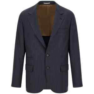Brunello Cucinelli Pinstripe Batavia Blazer