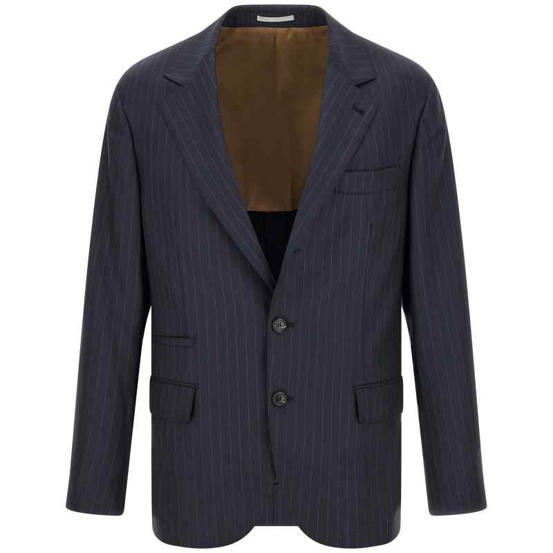 Brunello Cucinelli Pinstripe Batavia Blazer