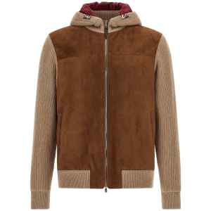 Brunello Cucinelli Suede And Cashmere Bomber Jacket