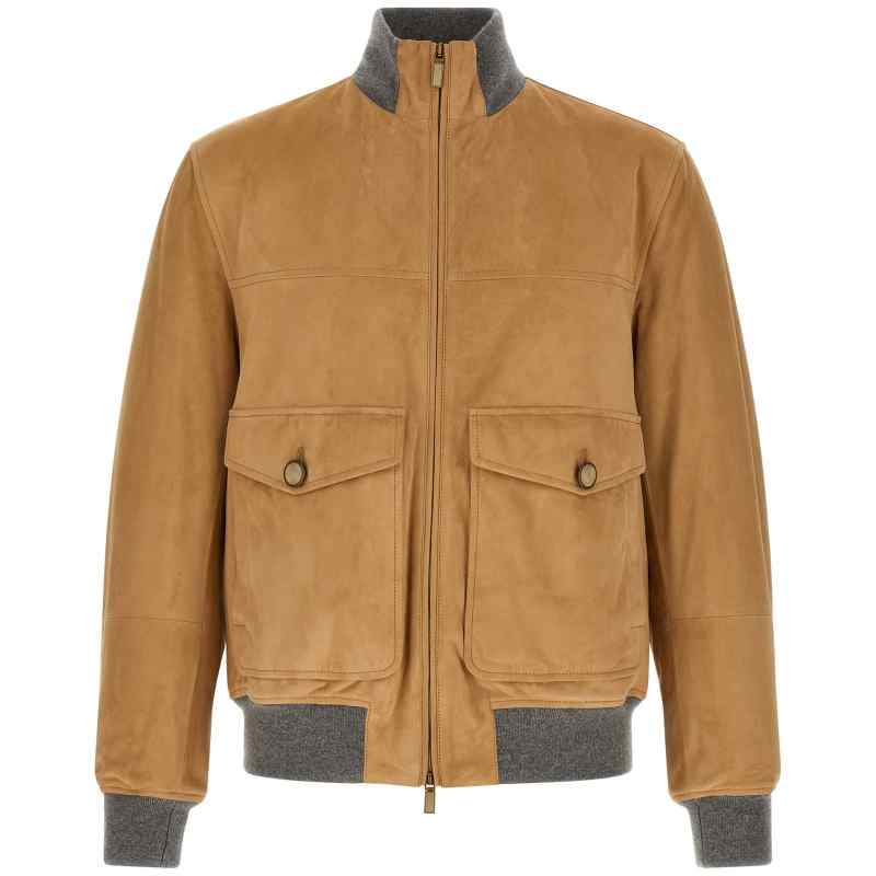 MPCLF2085CJB23_01_M_2026-06-19T15-41-04.161Z Brunello Cucinelli Padded Suede Bomber Jacket